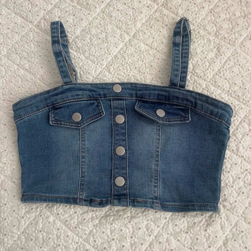 Jean crop top